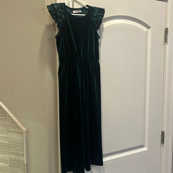 Emerald green romper size 6/7 - Picture 2 of 5